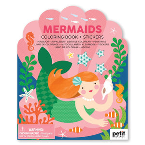 Coloring Book With Stickers: Mermaids