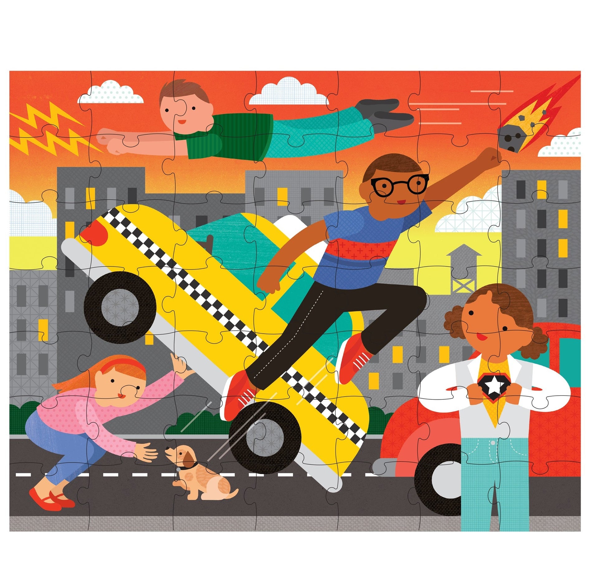 Two Sided Superheroes On-the-Go Puzzle