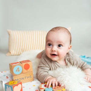 Wooden Baby Milestone Blocks