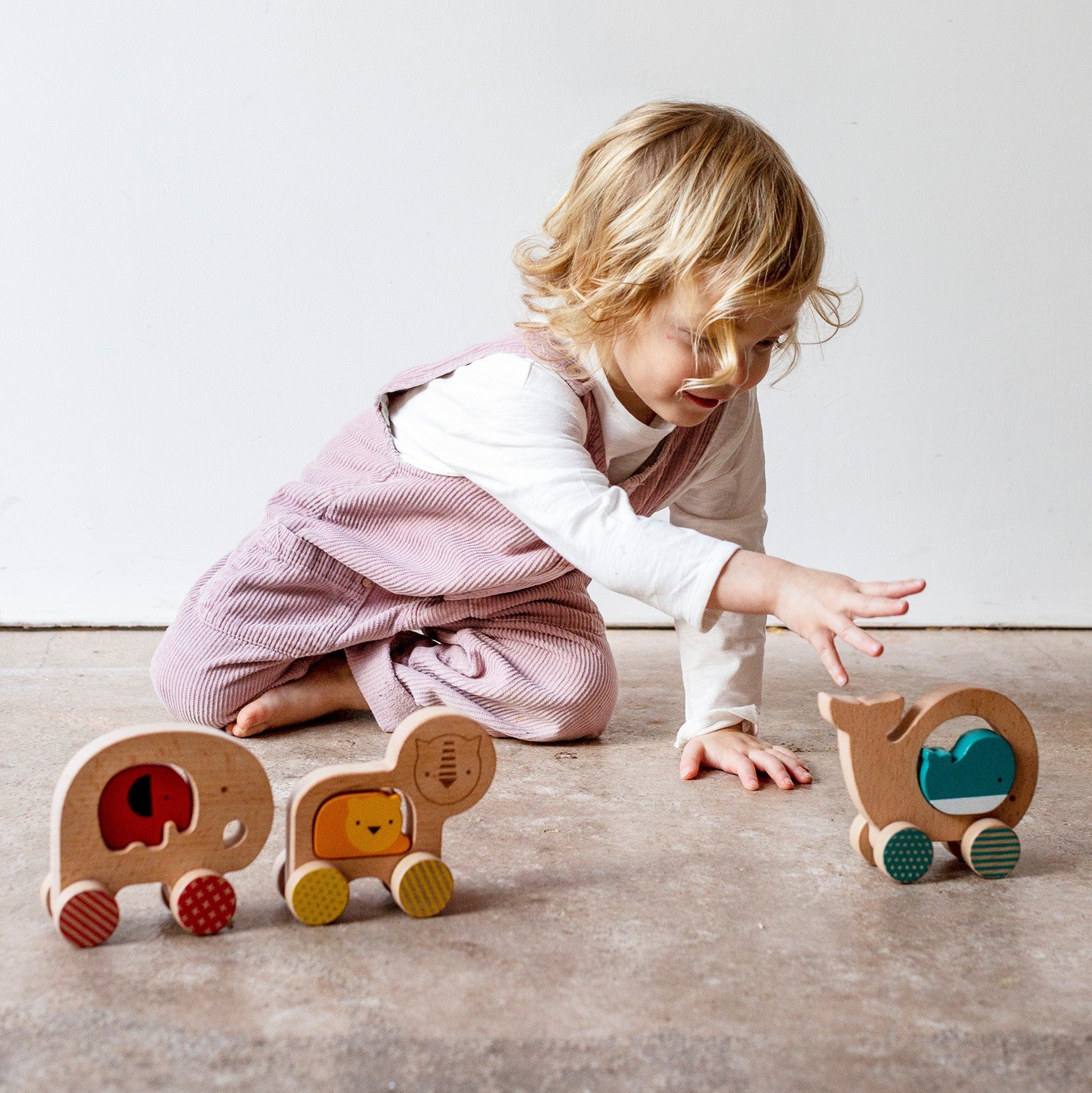 Wooden Push Along Whale Toy