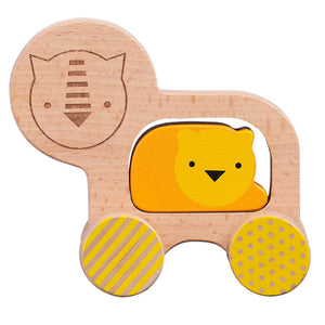 Wooden Push Along Lion Toy