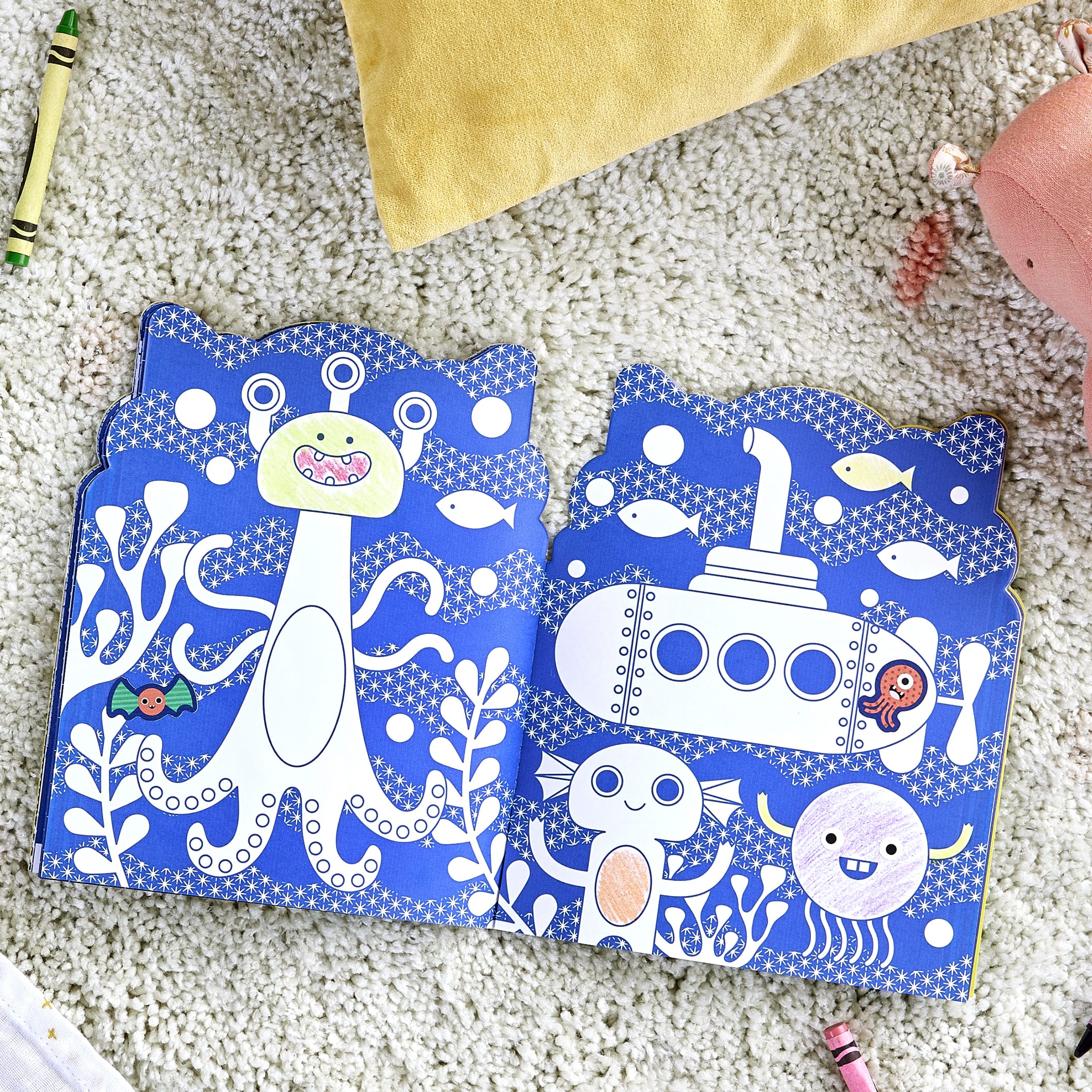 Coloring Book with Stickers: Monsters