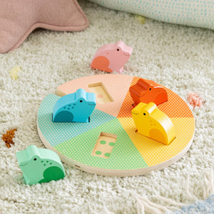Nursery Counting Puzzle: Five Little Speckled Frogs