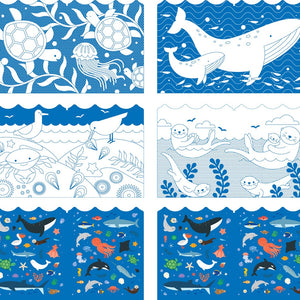 Ocean Coloring Book + Stickers