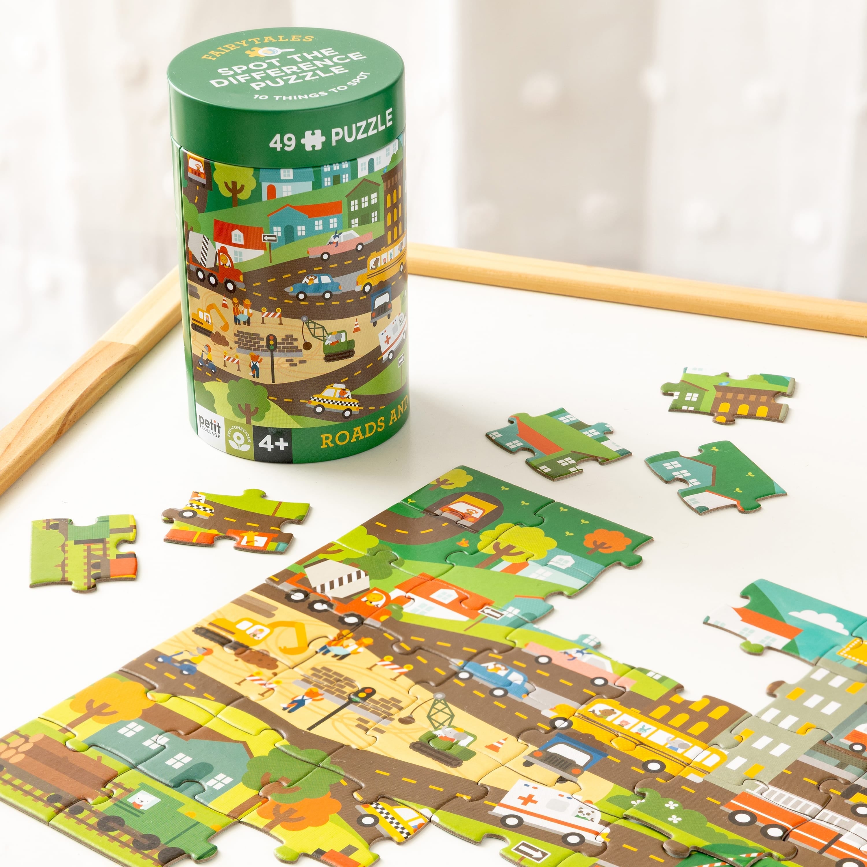 Spot the Difference Puzzle: Roads and Rails